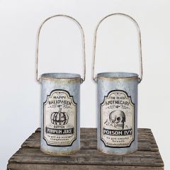 Rustic Halloween Bucket Vase Set of 2