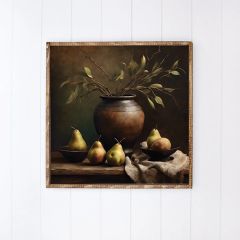 Early Autumn Harvest Square Canvas Wall Print