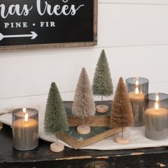 Earth Tone Bottle Brush Tree Collection