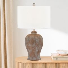 Earthy Accents Farmhouse Table Lamp