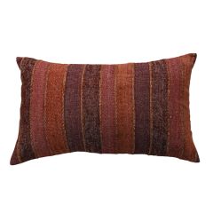 Earthy Accents Striped Woven Lumbar Pillow