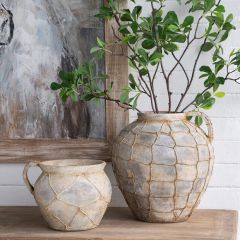 Earthy Accents Wire Wrapped Ceramic Vase