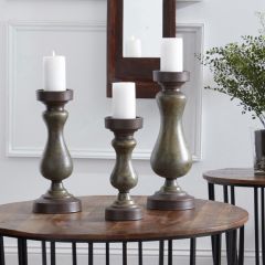 Earthy Elegance Candle Holder Set of 3