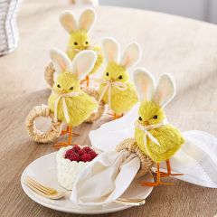 Easter Chicks Napkin Ring Set of 4
