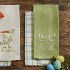 Easter Plaid Dish Towel Set of 2