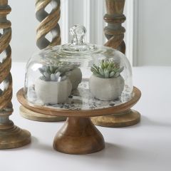 Enameled Wood Cake Stand