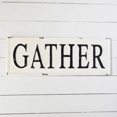 Vintage Inspired Gather Wall Sign