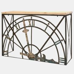 Half Clock Console Table