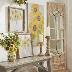 Rustic Elegance Windowpane Wall Mirror