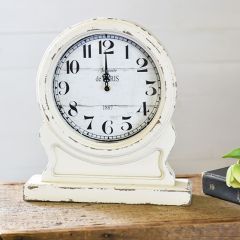 Distressed Wood Tabletop Clock