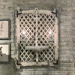 Distressed Lattice Opening Wall Panel