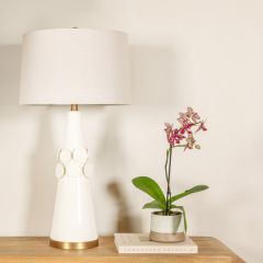 Modern Stoneware Conical Table Lamp