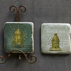 Bee Coasters With Easel 1
