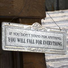 Hanging Stamped Metal Inspirational Sign Stand