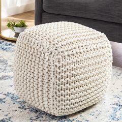 Knitted Pouf Ottoman