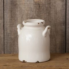 Handled Crackle Pottery Crock