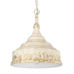 3 Bulb Antique Ivory Pendant Light