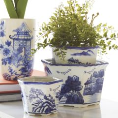 Countryside Scene Clay Bowl Set of 3