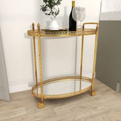 Elegant Accents 2 Tier Rolling Cart