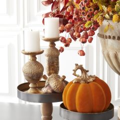 Elegant Acorn Candle Holders Set of 2