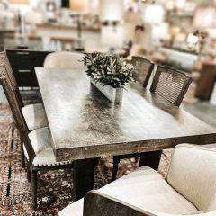 Elegant Cane Back Dining Chair Ivory