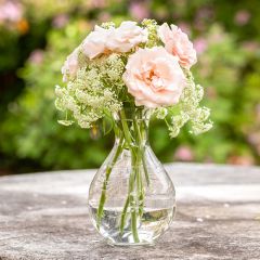 Elegant Etched Glass Vase