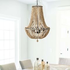 Elegant Farmhouse Draped Beads Chandelier