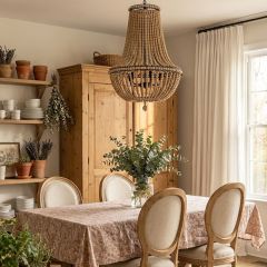 Elegant Farmhouse Draped Beads Chandelier