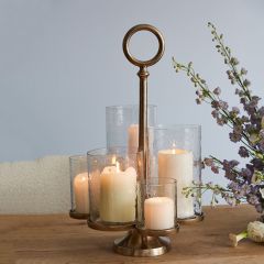 Elegant Glass Cylinder Candle Holder