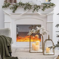 Elegant Gold Finish Lantern Set of 2