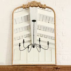 Elegant Gold Mirror With Ornate Detail