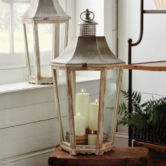 Elegant Presence Iron Lanterns Set of 2