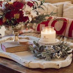 Elegant Scalloped Edge Ottoman Tray