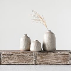 Elegant Terra Cotta Vase Set of 3