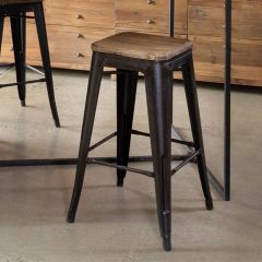 Elm Topped Barstool