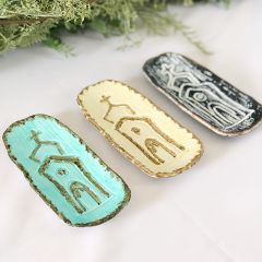 Embossed Cast Iron Trinket Dish Set of 3