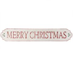 Embossed Christmas Metal Wall Sign