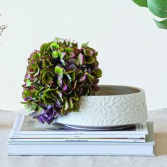 Embossed Floral Planter Bowl