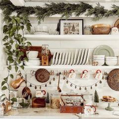 Embossed Mercury Glass Bauble Ornament Garland