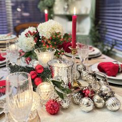 Embossed Mercury Glass Garland of Ornaments