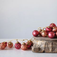 Embossed Mercury Glass Ornament Garland