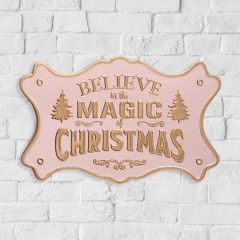 Embossed Merry Christmas Wall Sign