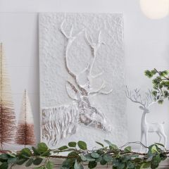 Embossed Metal Deer Wall Art