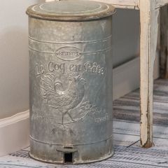 Embossed Metal Farmhouse Trash Bin