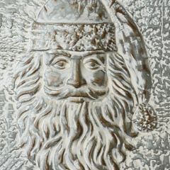 Embossed Metal Santa Wall Decor