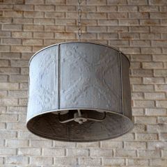 Embossed Metal Window Screen Pendant Light