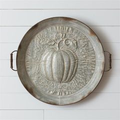 Embossed Round Pumpkin Tray