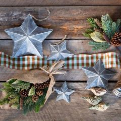 Embossed Tin Barn Star 13 Inch