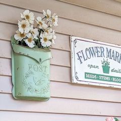 Embossed Tin Vintage Inspired Mail Box