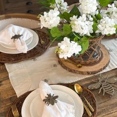 Embroidered Honey Bee Table Runner